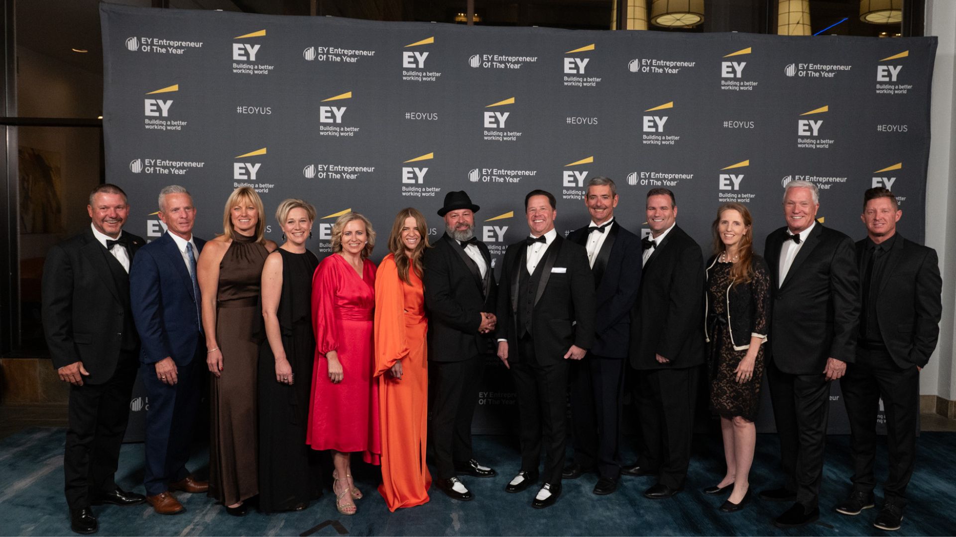 Michael Rucker poses with other Entrepreneur of the Year finalists